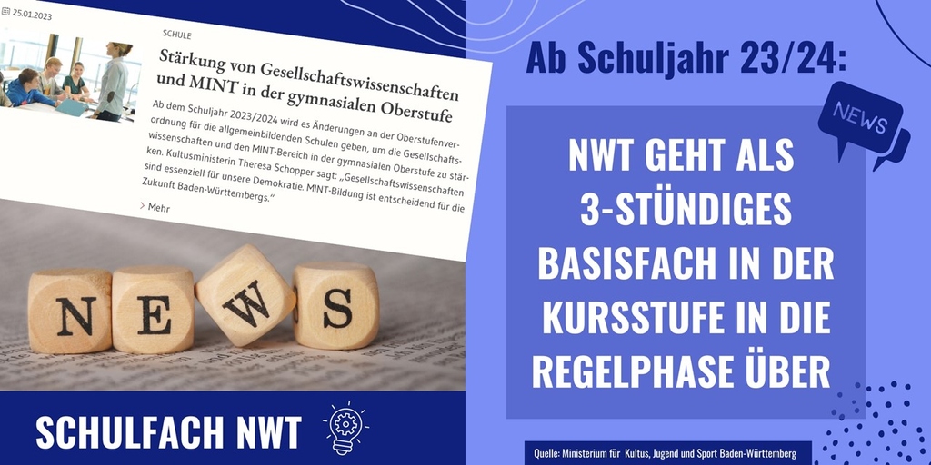 Neuerung Schulfach NwT